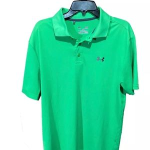 Under Arnour  Green Polo Heat Gear Size Large
